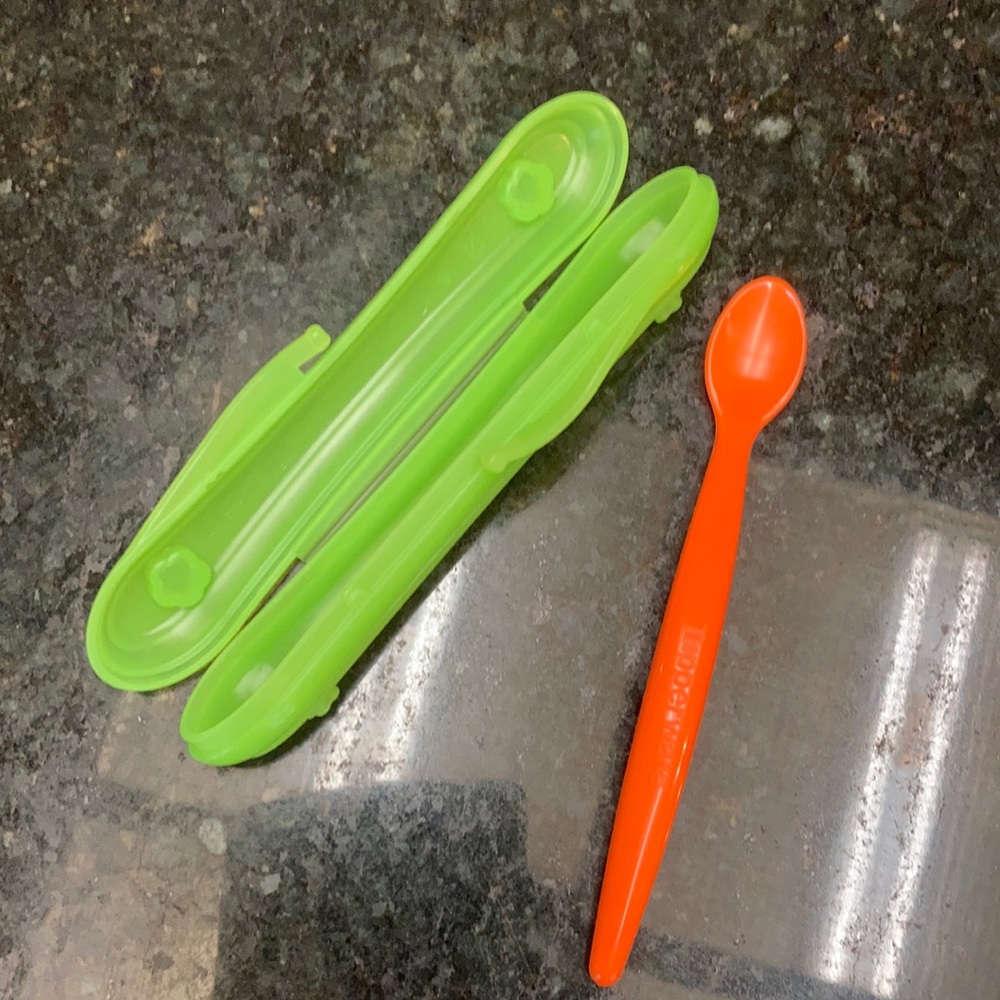 New Tupperware baby spoon with storage case